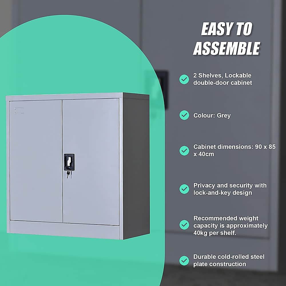 Two-Door Shelf Office Gym Filing Storage Locker Safe