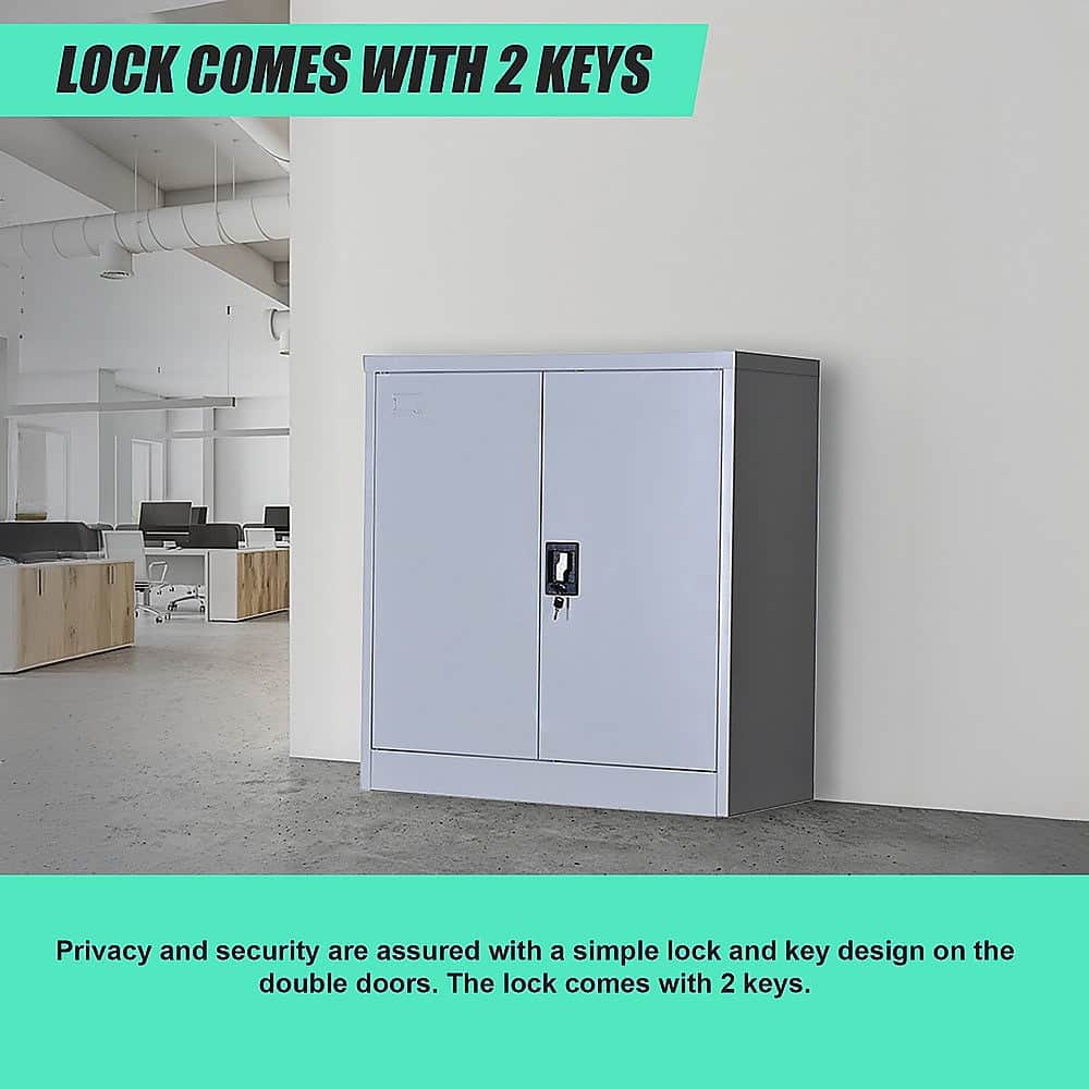 Two-Door Shelf Office Gym Filing Storage Locker Safe