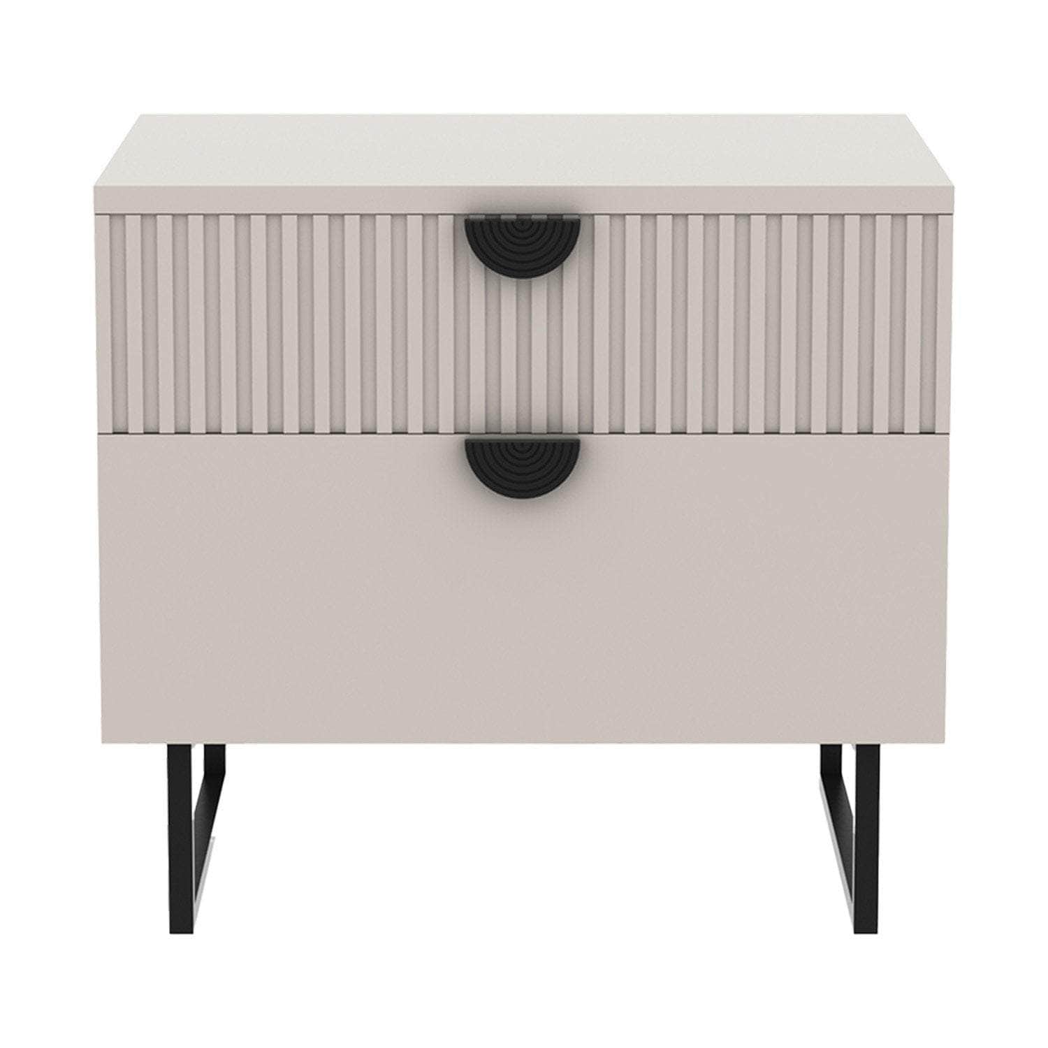 Two Drawer Bedside Table with Elegant Storage