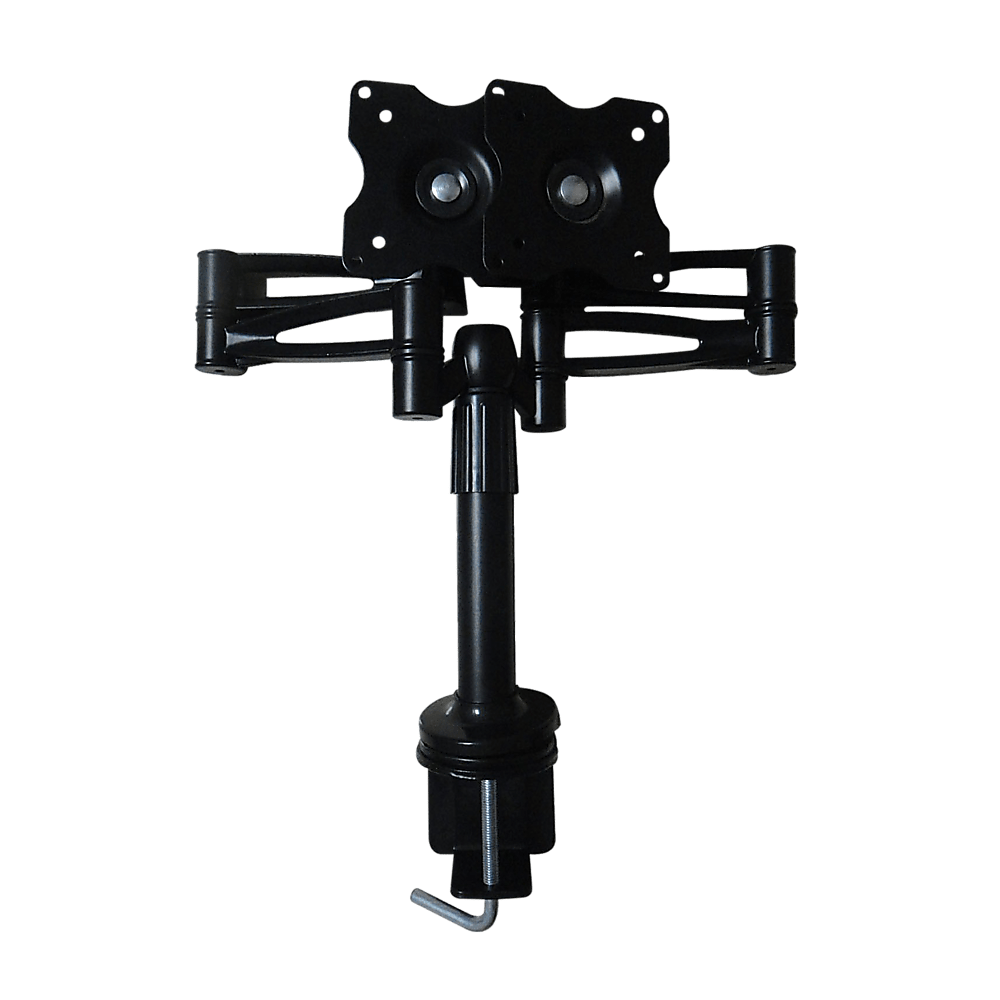 Two-Screen 10-25" Desk Monitor Tv Plasma Led Lcd Work Mount