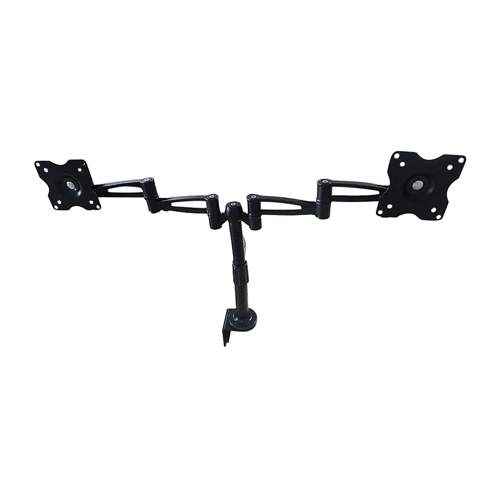 Two-Screen 10-25" Desk Monitor Tv Plasma Led Lcd Work Mount