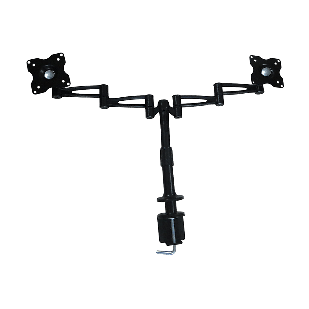 Two-Screen 10-25" Desk Monitor Tv Plasma Led Lcd Work Mount