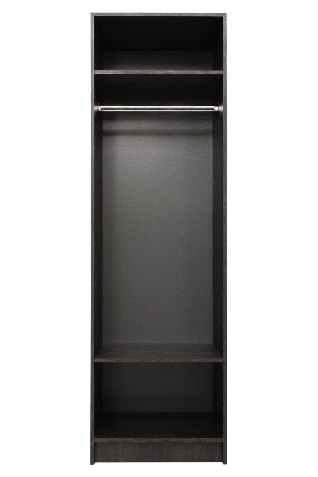 Two Shelf/Hangrail Walk In Wardrobe - Nordic Ash/Natural Oak
