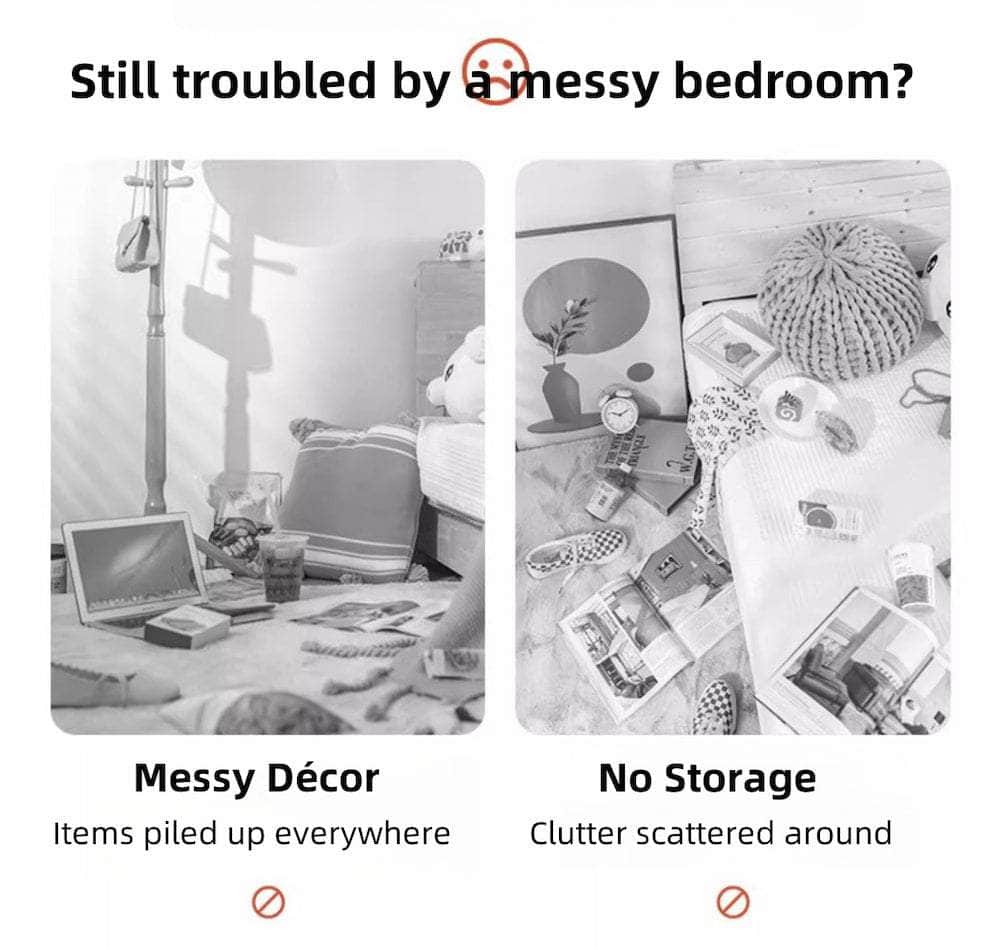 Two-Tone Nightstand Wooden Legs Compartment Storage Drawers White Wood Design