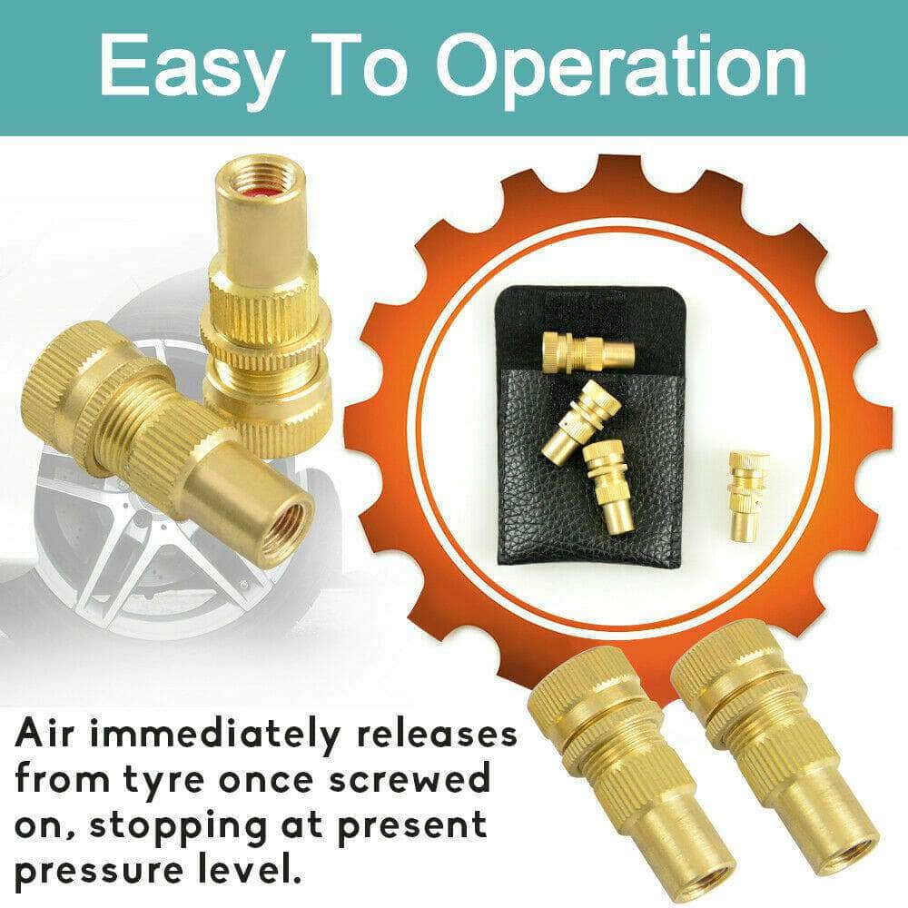 Tyre Deflators Brass Air Deflator 0-60 PSI Tire Valve Core Tool Automatic