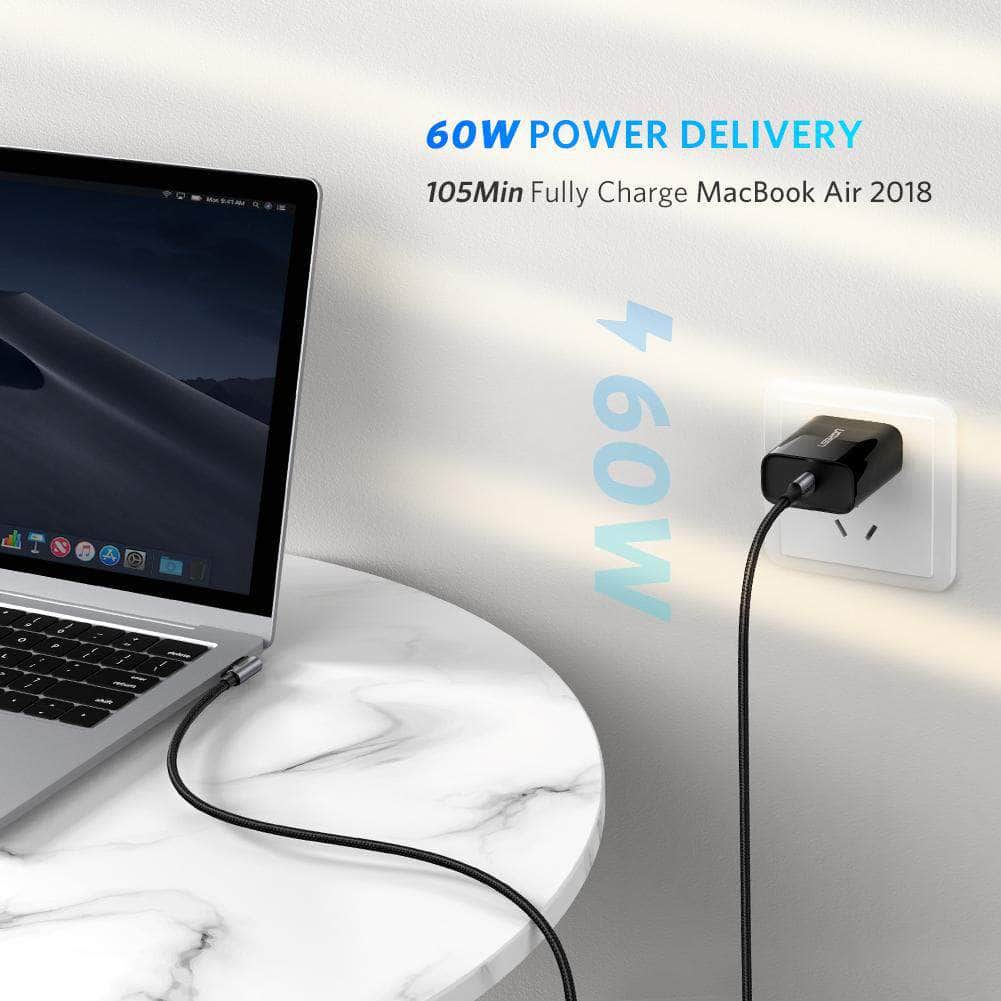 UGREEN 50125 60W PD Angle USB C to C Fast Charging Cable 2M