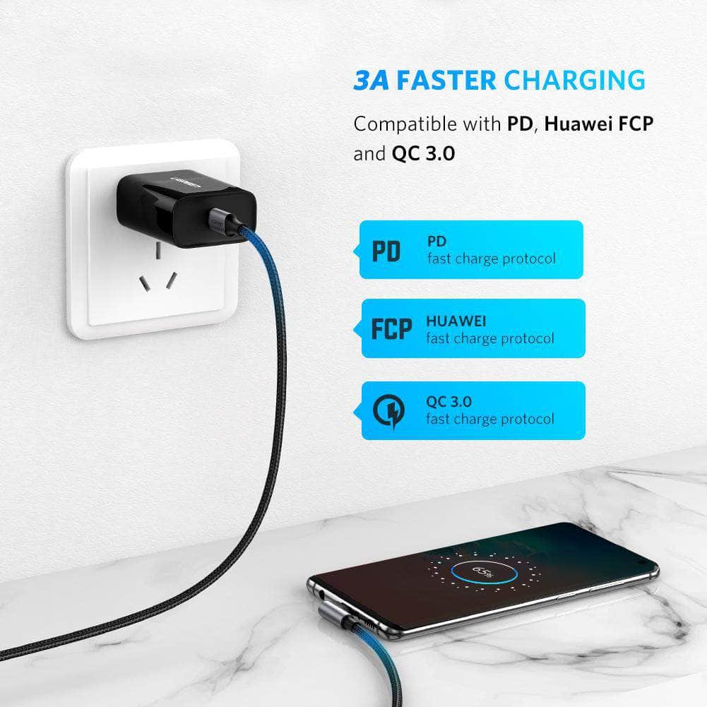 UGREEN 50125 60W PD Angle USB C to C Fast Charging Cable 2M