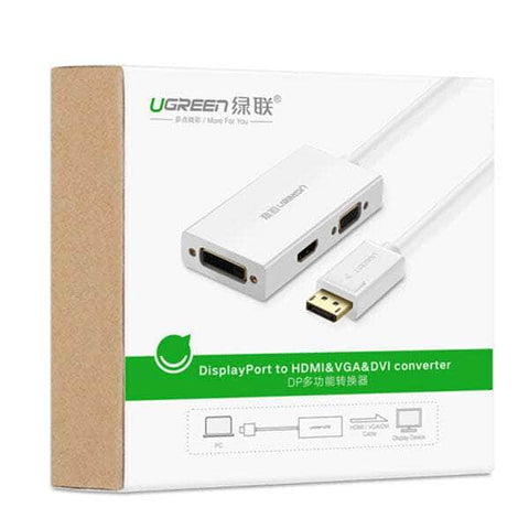 Dp To Hdmi /Vga/Dvi Converter - White (20419)