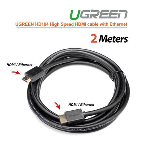Ugreen Full Copper High Speed Hdmi Cable With Ethernet 2M (10107)