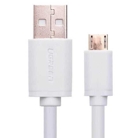 Micro Usb Male To Usb Male Cable Gold-Plated - White 2M (10850)