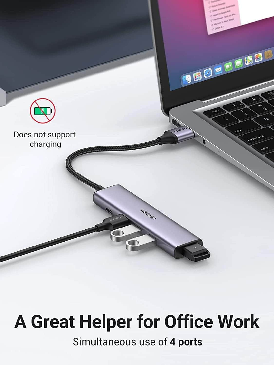 Ugreen Usb 3.0 4-Port Hub With Usb-C Power Port