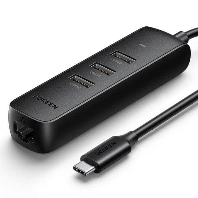 Ugreen Usb-C To Usb-A 3-Port Hub With Rj45 Gigabit Ethernet