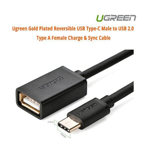 Usb Type-C Male To Usb 2.0 Type A Female Charge & Sync Cable (30175)