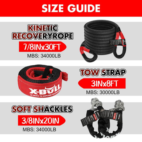 Kinetic Recovery Rope & 14500Lbs Electric Winch 4Wd Kit