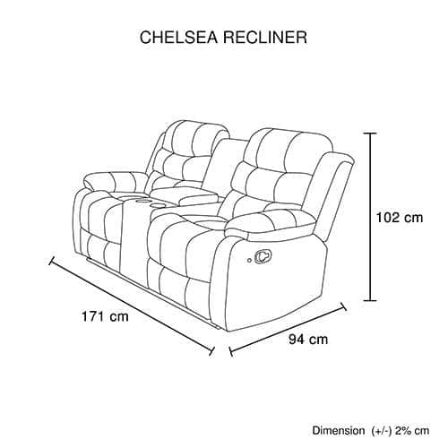 Ultimate Recliner Trio: Led Console Luxe