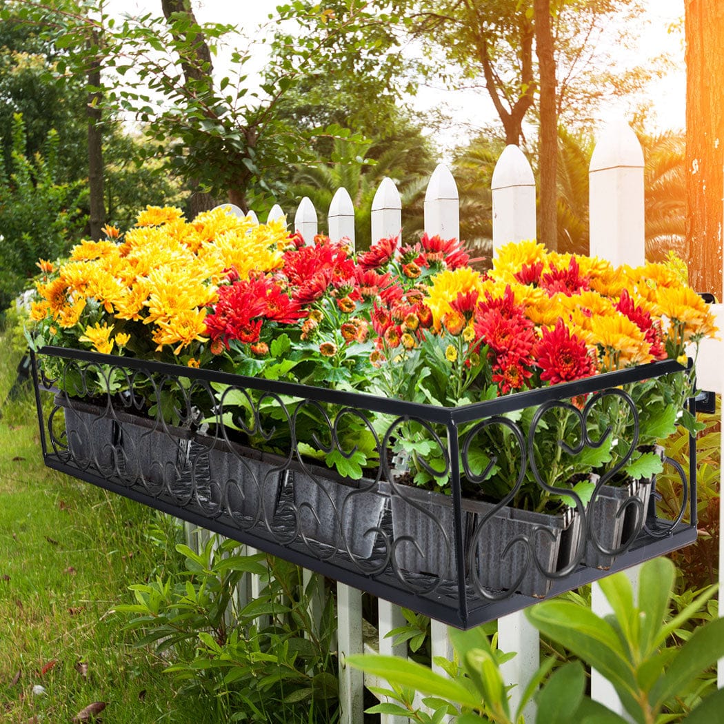 Plant Stand Outdoor Indoor Home Black Rectangle, SC2 id