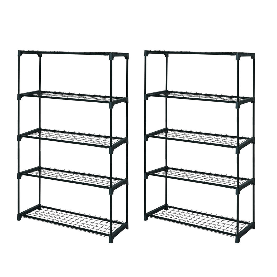 2x 5-Tier Plant Shelves Garden Flower Pot Rack Indoor Outdoor