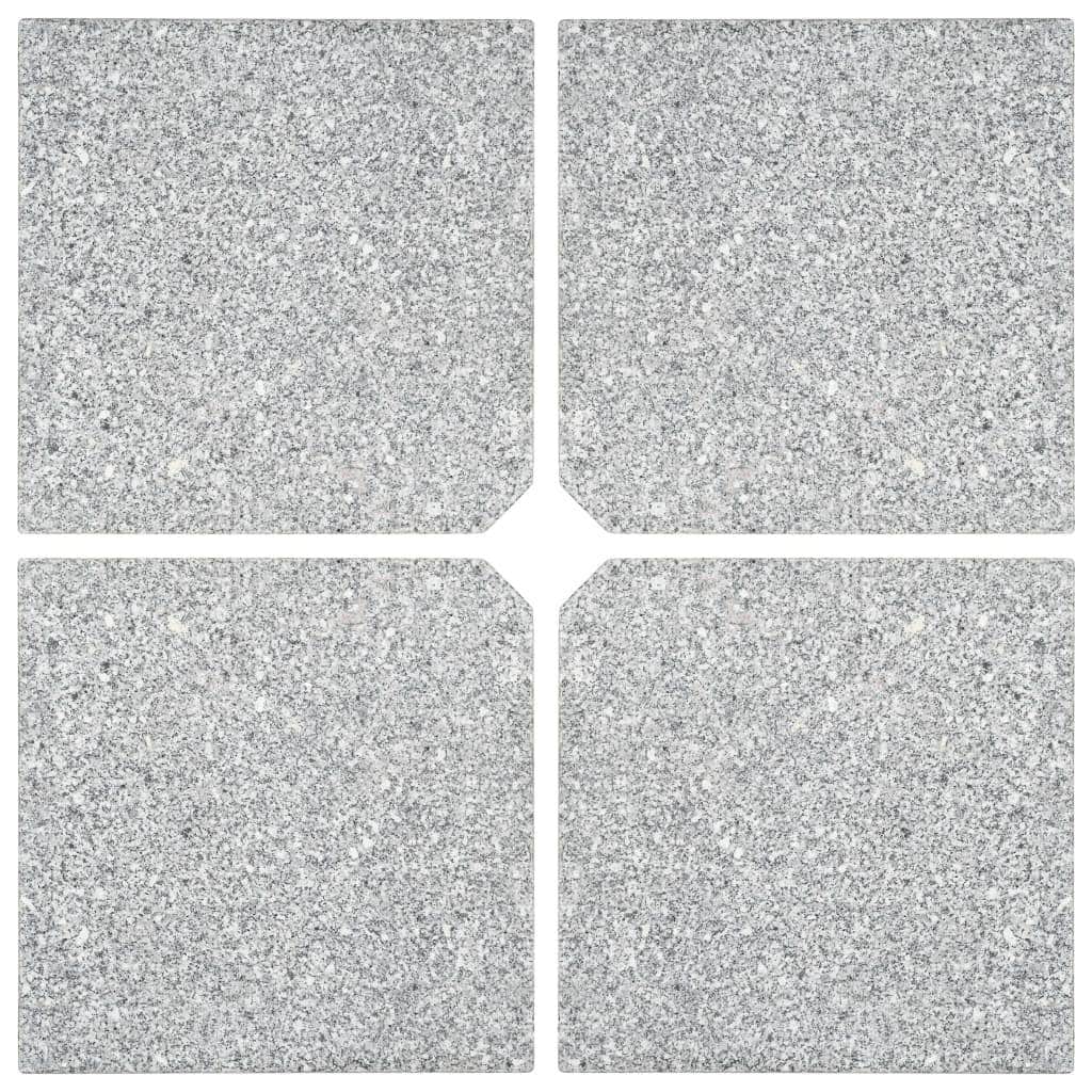 Umbrella Weight Plates 4 pcs Grey Granite Square 100 kg
