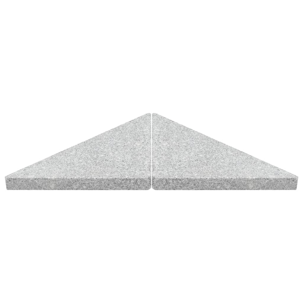 Umbrella Weight Plates 4 pcs Grey Granite Triangular 60 kg