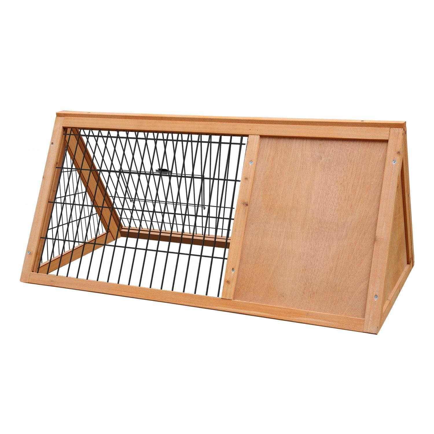 Unique Triangle Design Wooden Rabbit Hutch