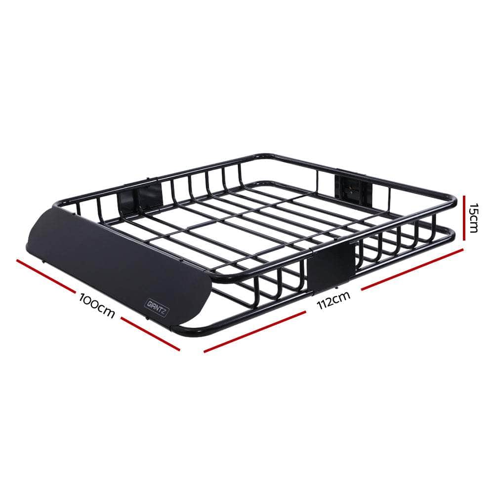 Universal Roof Rack Basket Car Luggage Carrier Steel Vehicle Cargo 112cm