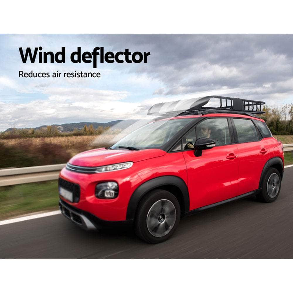 Universal Roof Rack Basket Car Luggage Carrier Steel Vehicle Cargo 112cm