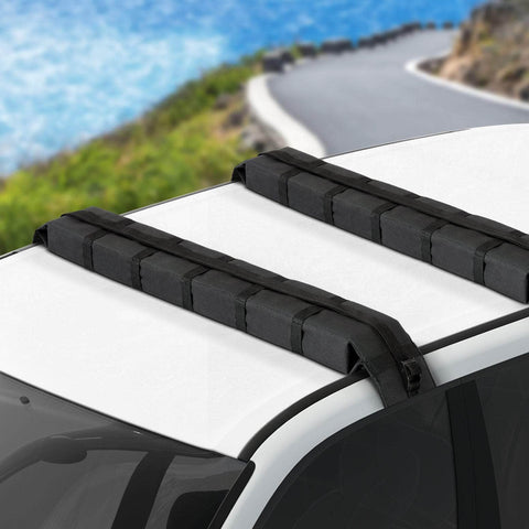 Universal Soft Car Roof Rack 116cm Kayak Luggage Carrier Black