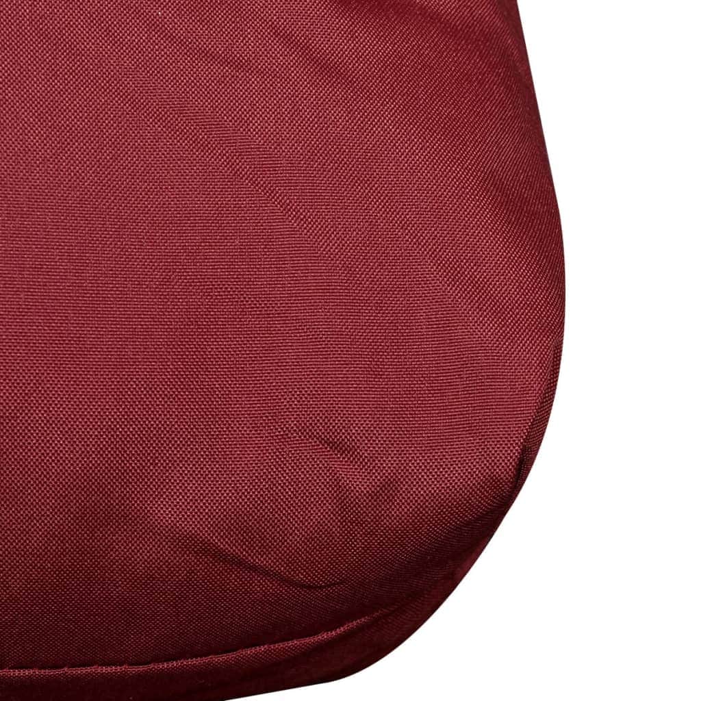 Upholstered Back Cushion Wine Red