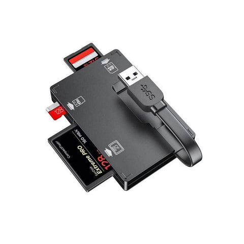 Cr309 3-Slot Superspeed Usb 3.0 Card Reader With Card Storage Case