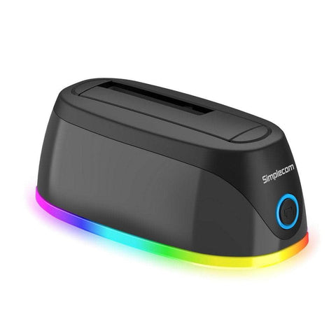 USB 3.0 Docking Station for 2.5 and 3.5 SATA Drive with RGB Lighting