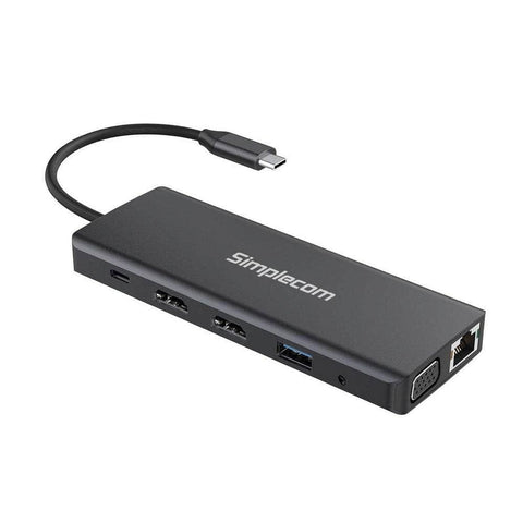 Usb-C 12-In-1 Multiport Docking Station Dual Hdmi + Vga Triple Display