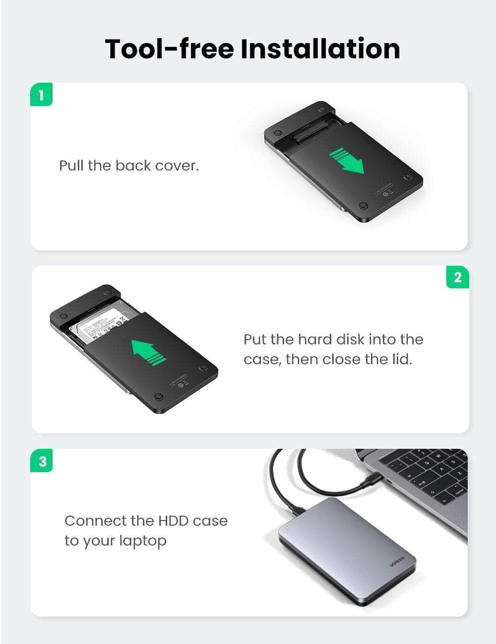 USB C 2.5" Hard Drive Enclosure