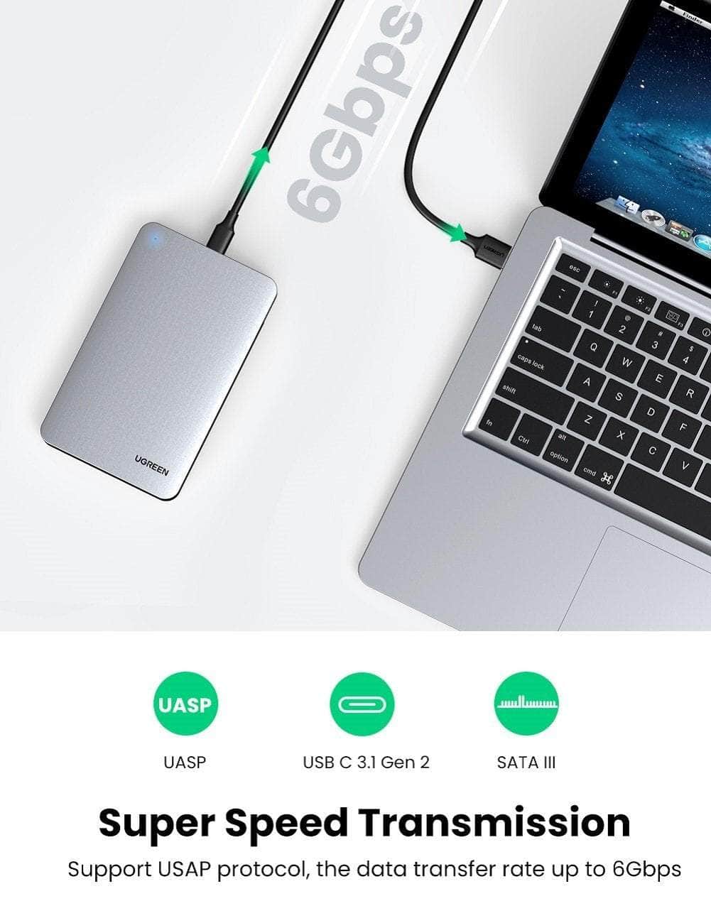 USB C 2.5" Hard Drive Enclosure