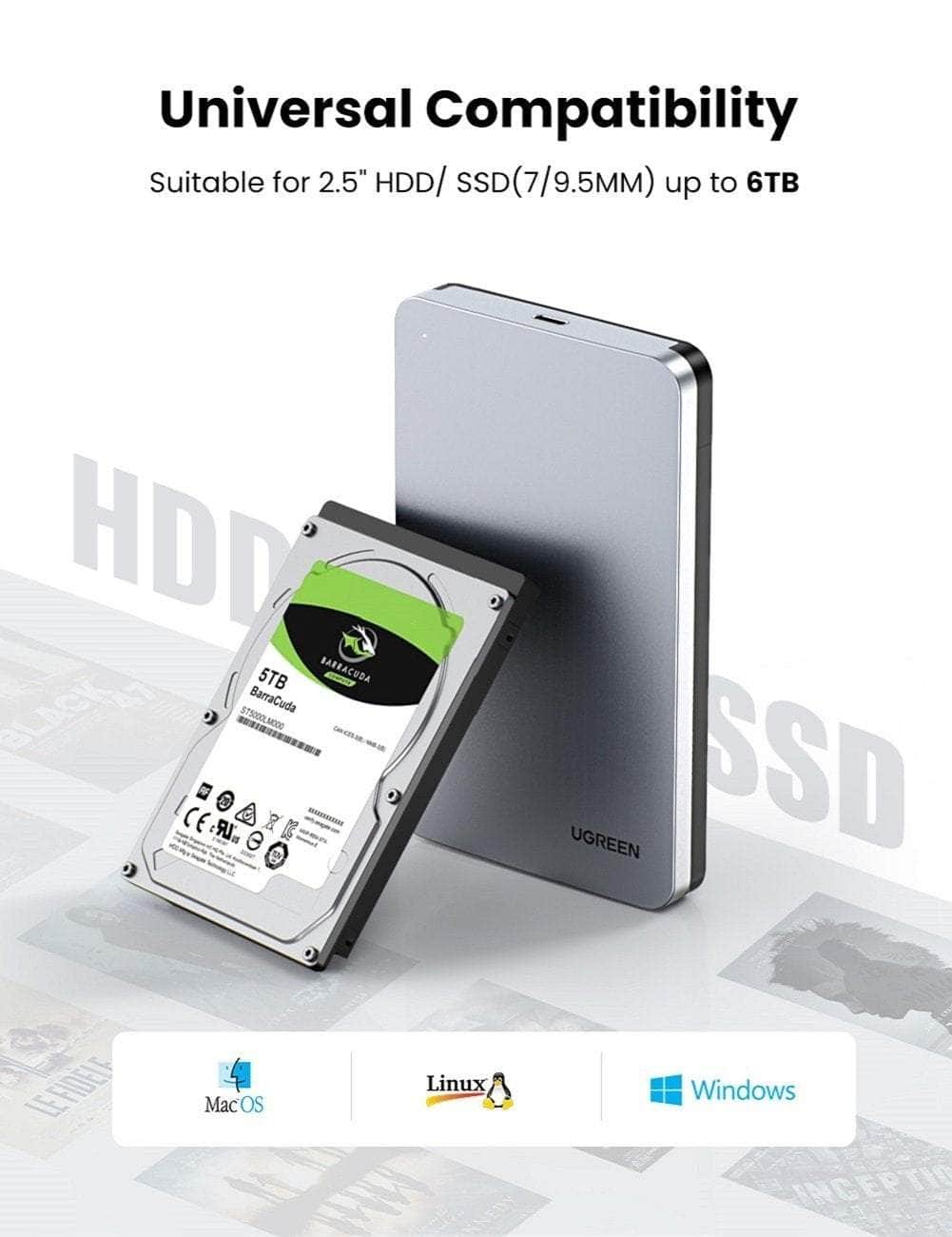 USB C 2.5" Hard Drive Enclosure