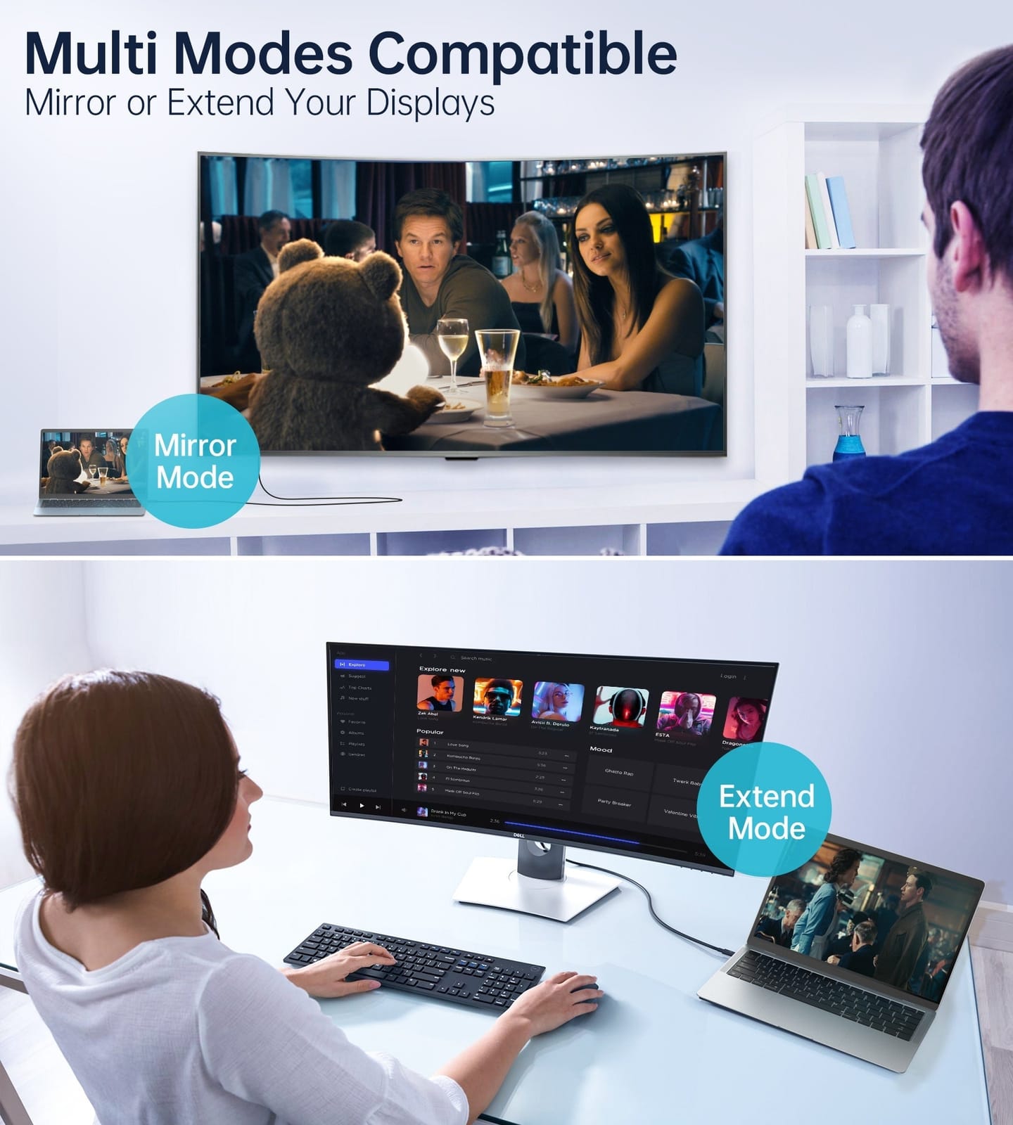 Usb-C To Displayport Cable 8K@30Hz 1.8M Two-Way with TVs & Accessories - photo 8