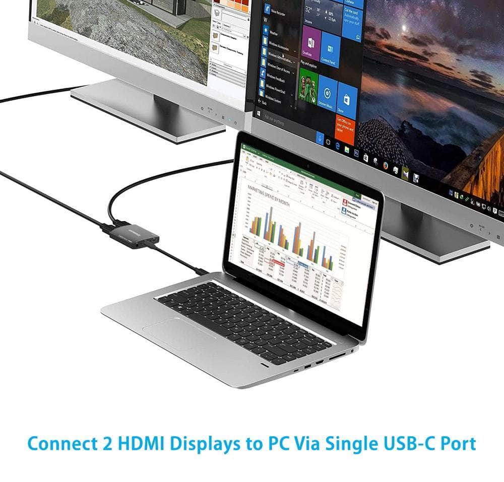 USB-C to Dual HDMI MST Adapter