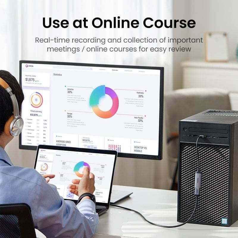 USB-C to HDMI 2 in 1 HD Video Capture Card