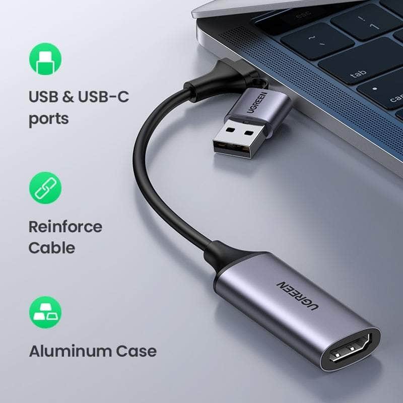 USB-C to HDMI 2 in 1 HD Video Capture Card