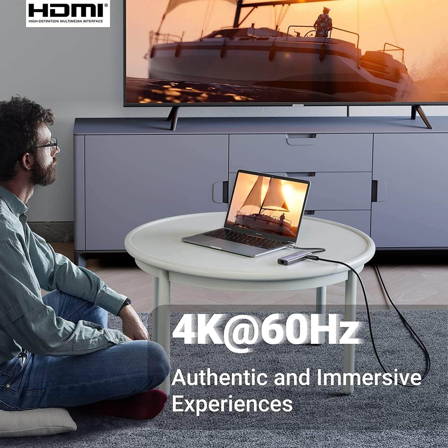 USB-C to HDMI/Ethernet Adapter with Card Reader
