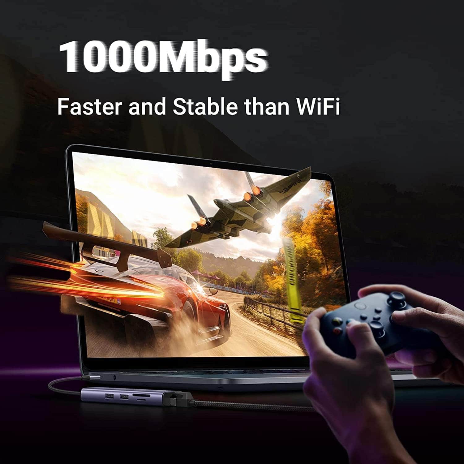 USB-C to HDMI/Ethernet Adapter with Card Reader