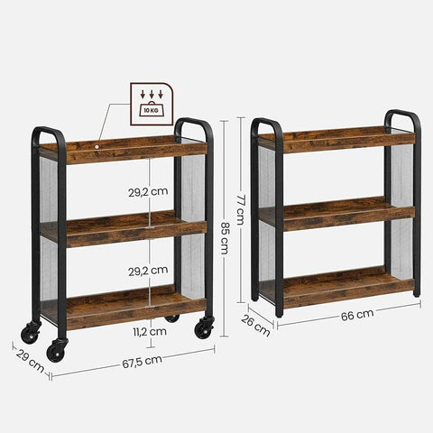 Utility Cart Rustic Brown