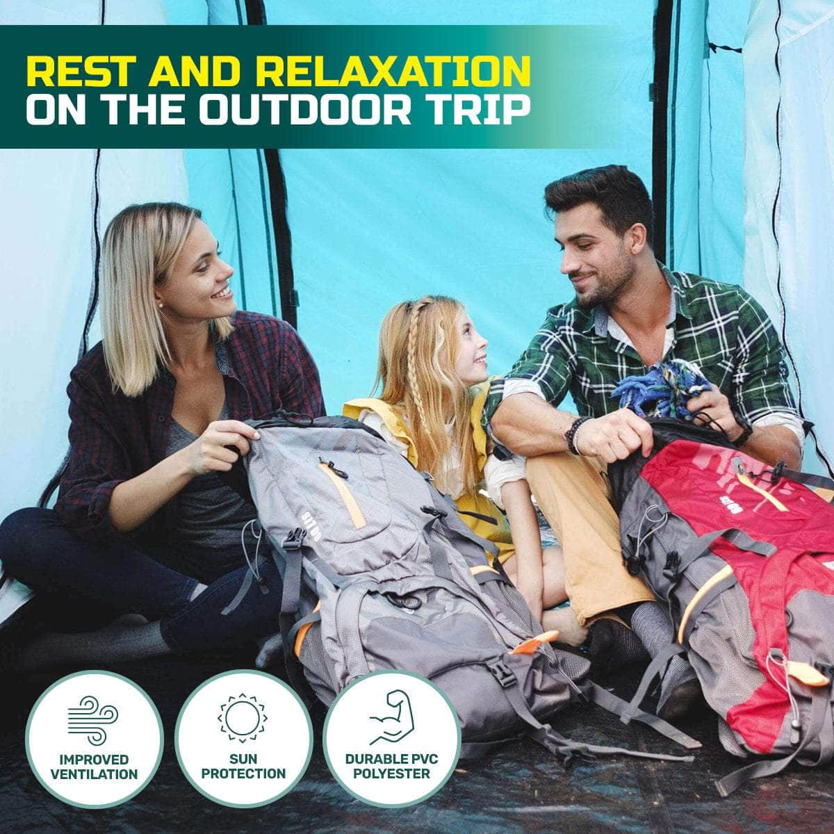 UV Protected Premium Tent 6 Person Double Layered PVC