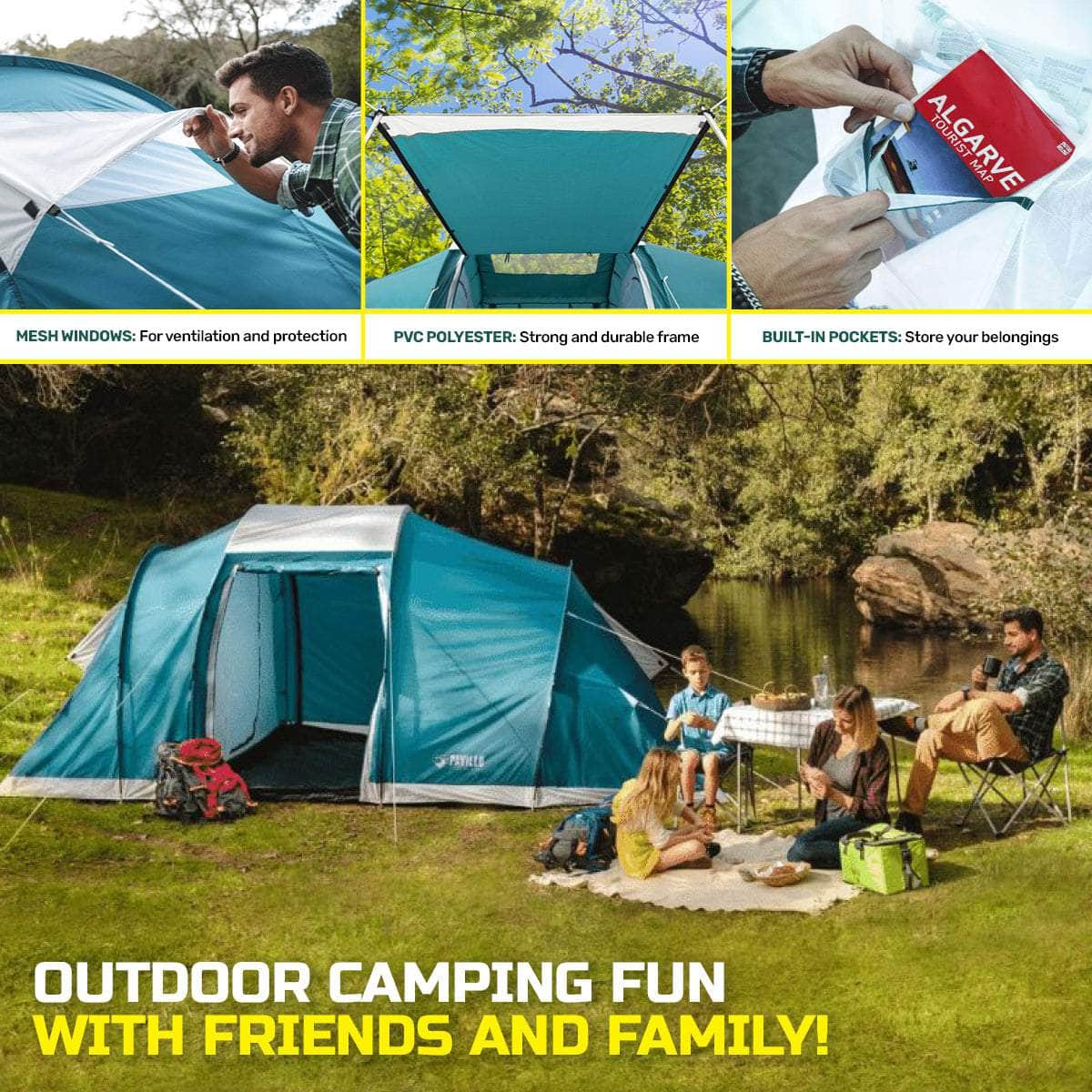 UV Protected Premium Tent 6 Person Double Layered PVC