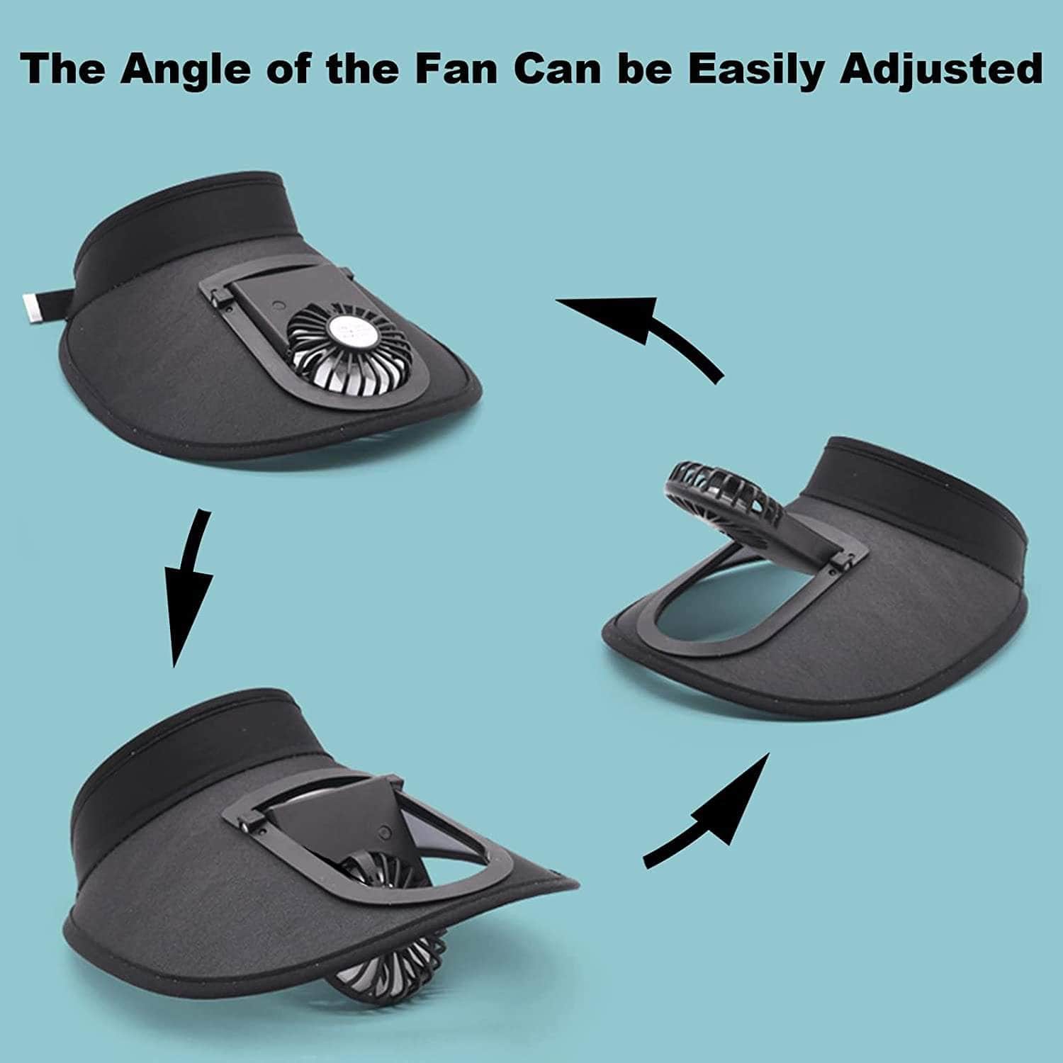 UV Protection Fan Hat - USB Rechargeable (Set of 2)