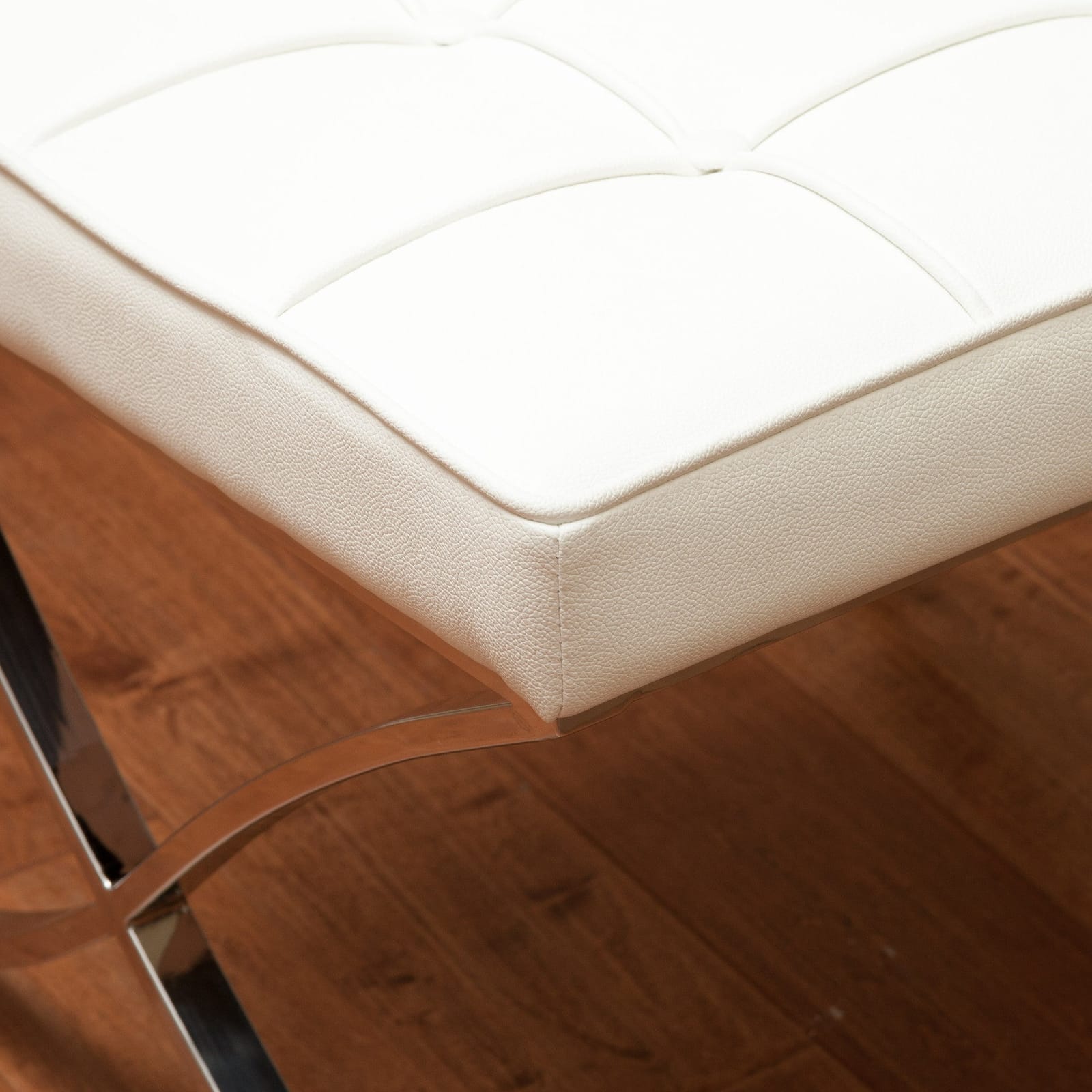 White colour - Pandora Modern Bonded Leather Dining Chair in White