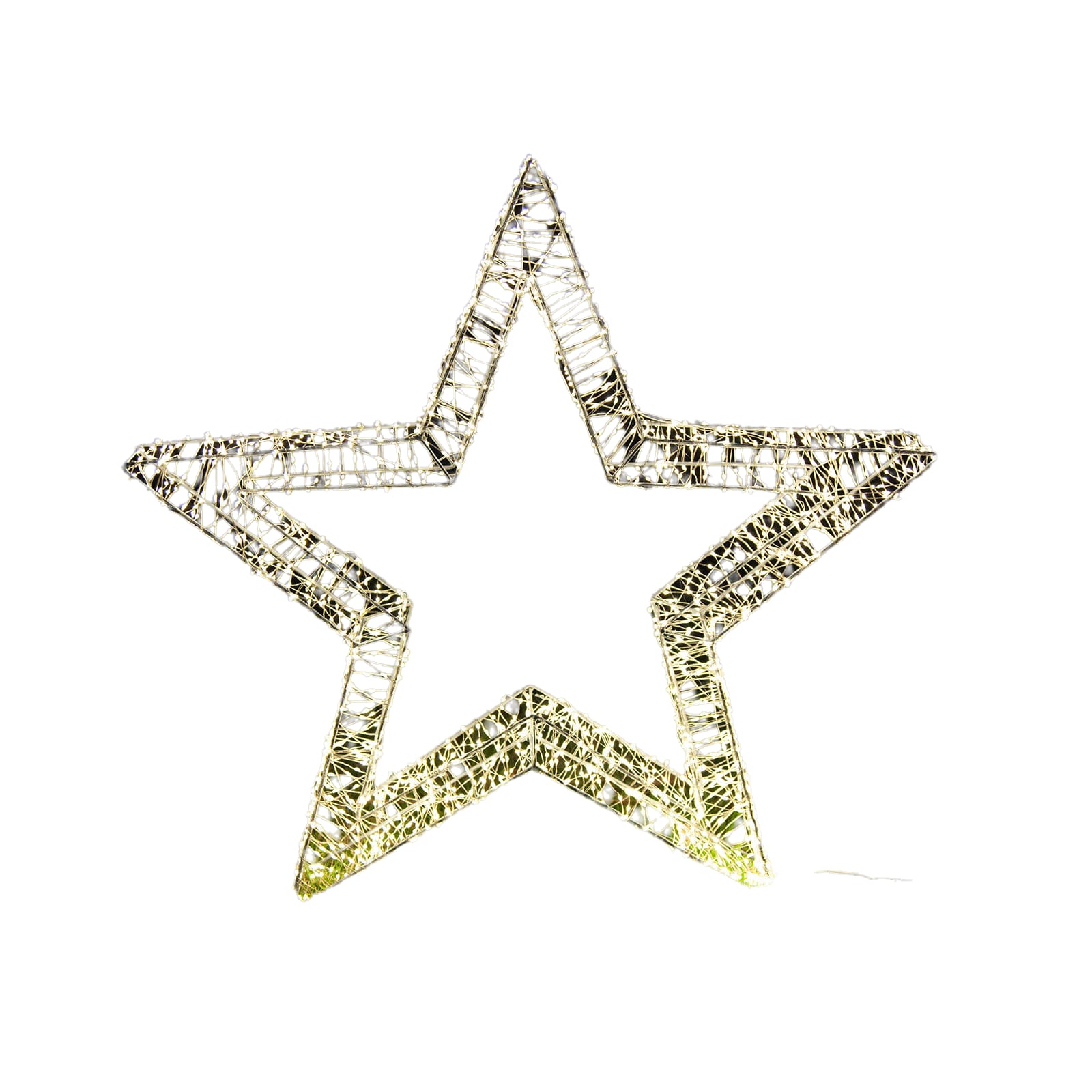 White colour - 3d Frame Led Star Warm White For Christmas Decoration - 3DStar-M