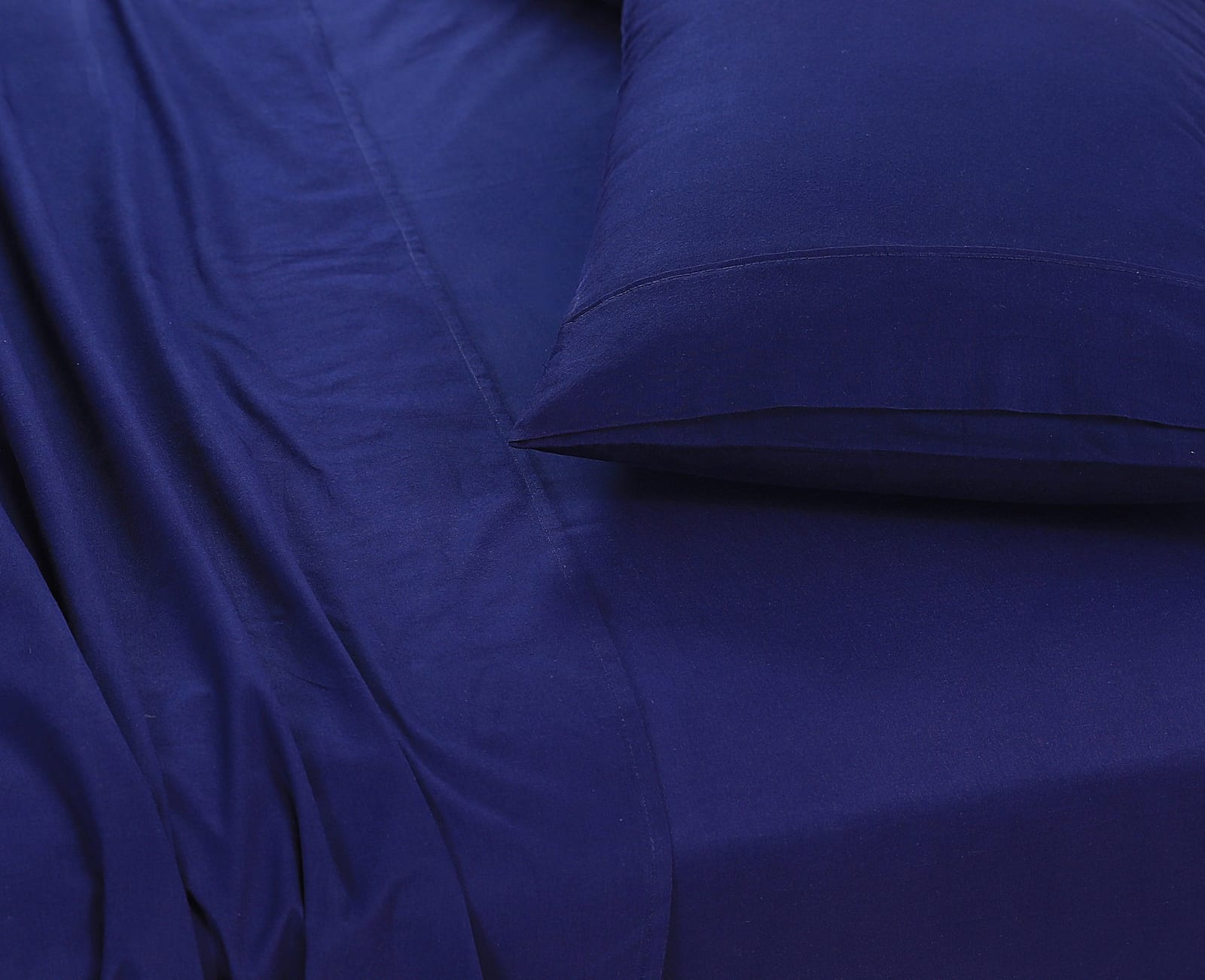 100% Egyptian Cotton Vintage Washed 500Tc Navy Blue Single Bed Sheets Set | Bed Sheets