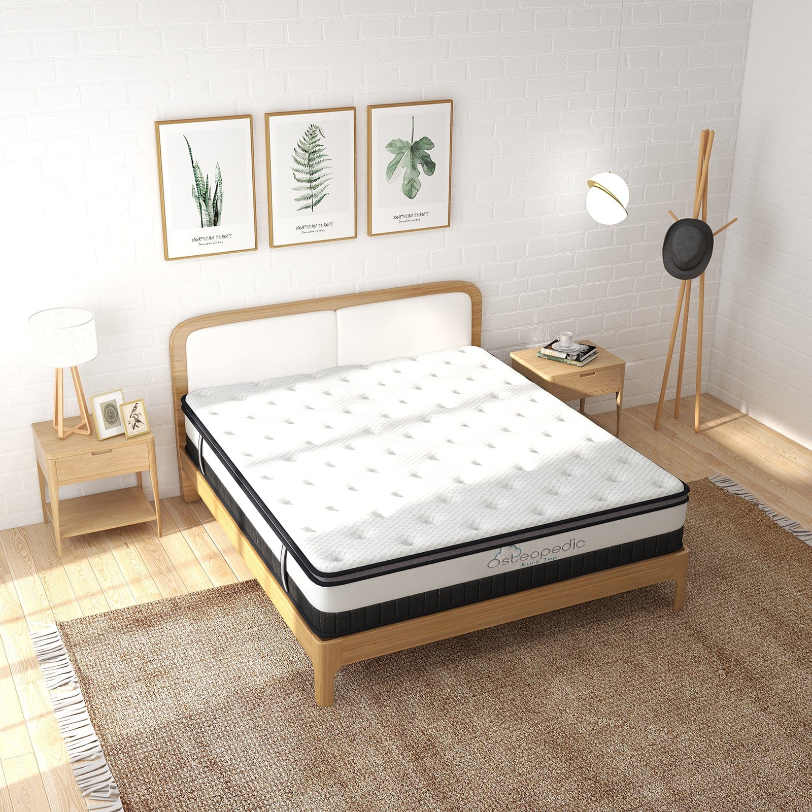 30Cm - 30CM Osteopedic Euro Top Mattress Pocket Spring Medium Firm Hybrid Design