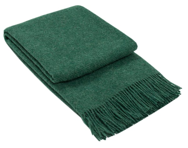 Blankets & Throws - Brighton Throw - 100% Nz Wool - Emerald