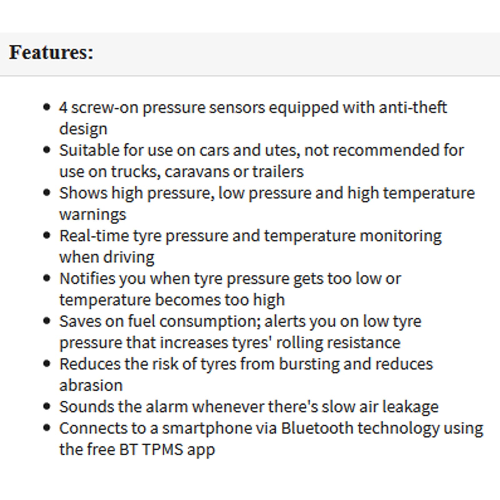 Diy Bt Wireless Car Tyre Pressure Monitor Monitoring System App Control, Gator Tpm